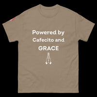 Powered by Cafecito and Grace Unisex classic tee